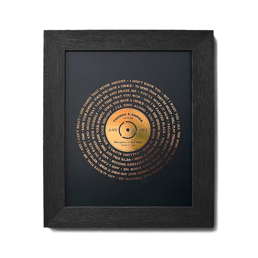 1st Anniversary Gift, First Dance Song, Foil Print