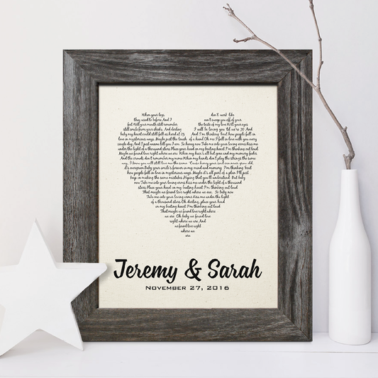 2nd Anniversary Gift, First Dance Song Cotton Print
