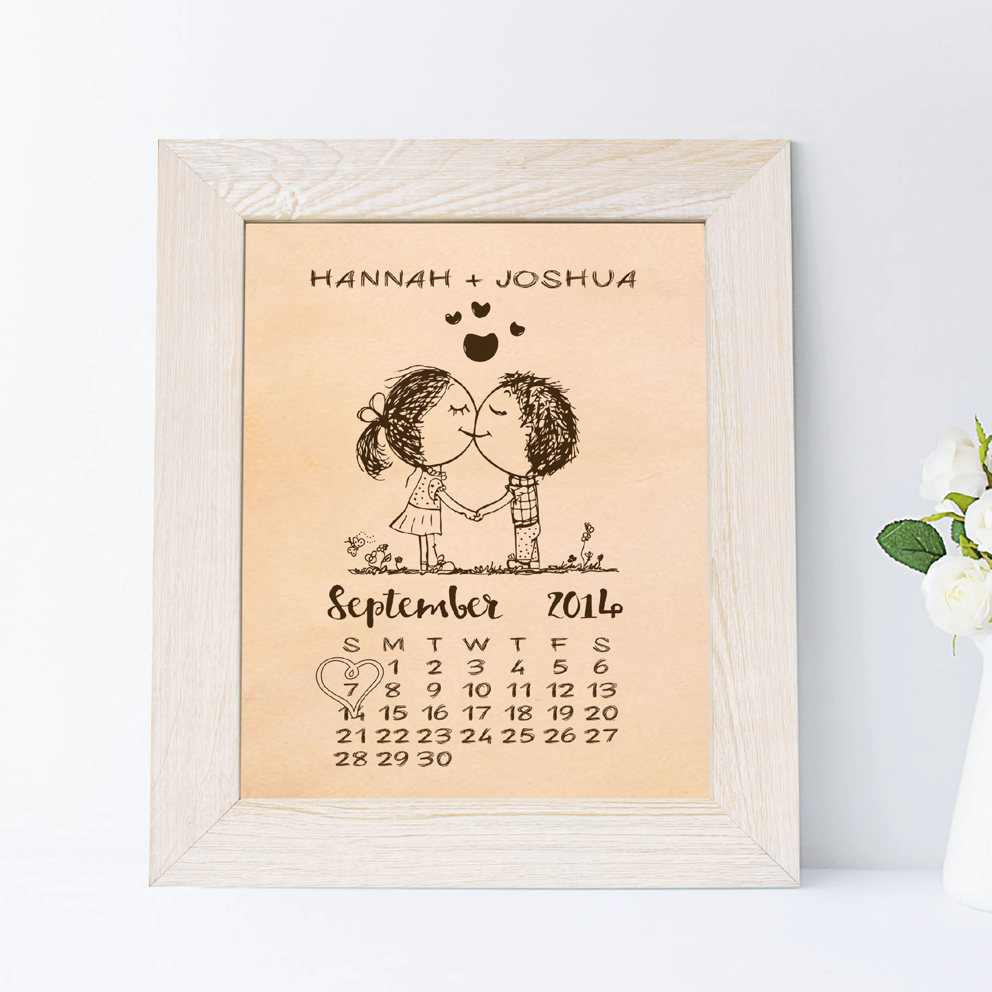 3rd Leather Anniversary Gift, Cute Calendar