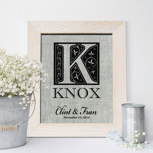 Last Name Linen Print